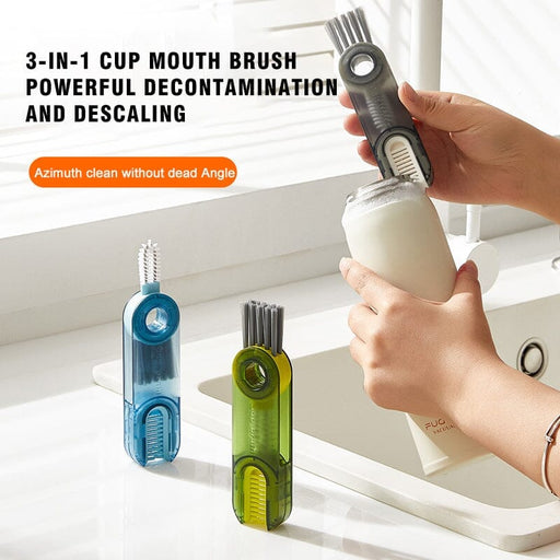 3 In 1 Bottle Brush and Straw Cleaner Tool (Pack of 2)