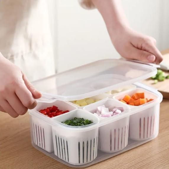 Food Containers with Detachable Grid Boxes